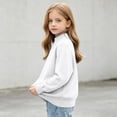 thumbnail image 3 of Lmnyox Sweaters for Kids Loose Solid Color Mock Neck Long Sleeve Knit Pullover Classic Winter Warm Sweaters, 3 of 9