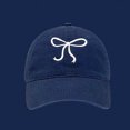 thumbnail image 2 of Mikilon Baseball Caps for Women Fashion Casual Bow Print Versatile Hats Soft-brimmed Adjustable Classic Sun Hats, 2 of 3