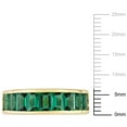 thumbnail image 2 of Everly Women's Created Emerald Yellow Gold Plated Ring, 2 of 9