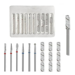 3 Pieces Nail Carbide 5 In 1 Bit Nail Drill Bits Set 2 Way Rotate Use for Both Left To Right Handed 3 32 Inch Shank Size Drill Walmart