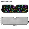 thumbnail image 6 of Uorisanigo Colorful Dog Paws Windshield Sun Shade for 2018-2024 Jeep Wrangler JL JLU & Gladiator JT-Blocks UV Rays Sun Visor Protector,Car Sunshade Keep Your Vehicle Cool, 6 of 7