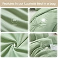 thumbnail image 7 of Lanco 7 Piece Matcha Comforter Set Queen Size, Elastic Embroidery Bedding Set, Solid Color, Home Decor, Matching Bedskirt, Pillows & Shams, 7 of 7