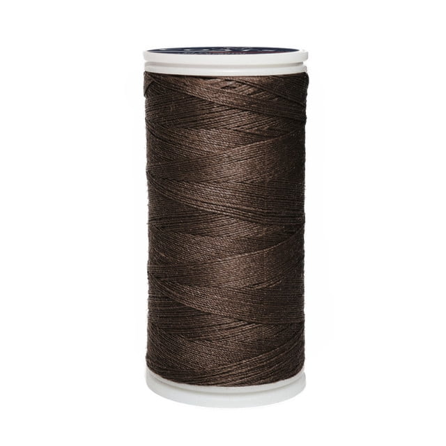 Caja 12 Pzas Hilo Café Seco Coats Poliéster Liso 3 Cabos Fibra Corta Coats T6980-1002