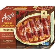 Amy's Frozen Meal, Family Size Cheese Enchilada, Made With Organic Corn and Tomatoes, Gluten Free Microwave Meal, 27 Oz