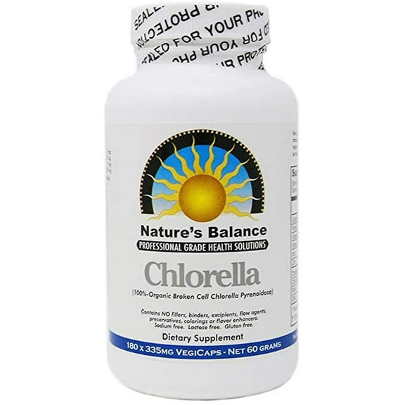 Nature's Balance Chlorella 335mg, Antioxidant and Immune Health, 180 Vegetarian Capsules