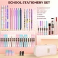thumbnail image 2 of Nicpro 47Pcs Aesthetic Supplies in Big Capacity Pen Case, Cute Pastel Mechanical Pencils 0.5, 0.7, 0.9 & 2mm Lead Holder with 25 Tube Lead Refills 4B 2B HB 2H Color, Erasers, 2 of 7