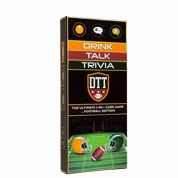 Drink, Talk, Trivia | The Football Party Game | 2 Players | Tailgate Games | Family Games | Stocking Stuffers | Birthday Gift |