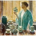 thumbnail image 3 of Hassam, Childe 20x20 Black Modern Framed Museum Art Print Titled - Strawberry Tea Set, 3 of 5
