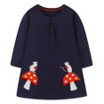 thumbnail image 1 of Vestido Hongshilian de algodón de manga larga para niñas, casual, 7T, con ratón, 1 of 7