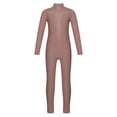 thumbnail image 3 of Zaldita Kids Girls Unitard Rhinestone Gymnastics Leotard Dance Bodysuit Full Body Figure Ice Skating Jumpsuit Dusty Pink 8, 3 of 7