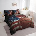 thumbnail image 3 of Feelyou Basketball Gamer Bedding Comforter Set 7pcs, American Flag Full Bedding Set, 3 of 8