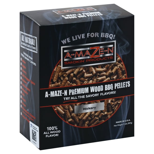 AMazeN Hickory Wood Barbecue Smoker Pellets, 2 Lbs
