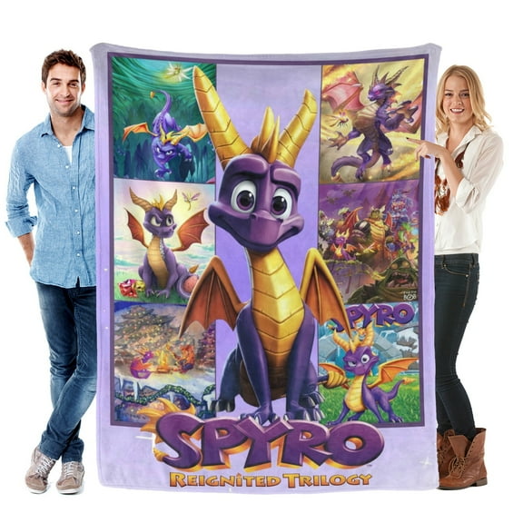 Throw Blanket for Spyro the Dragon Soft Warm Bed Couch Flannel Blanket for Kids Boys Girls Gifts Home Decor 30x40 Inch