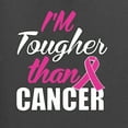 thumbnail image 2 of Wild Bobby, I'm Tougher Than Cancer, Breast Cancer Awareness, Front and Back Men Graphic Tee, Charcoal, Large, 2 of 4