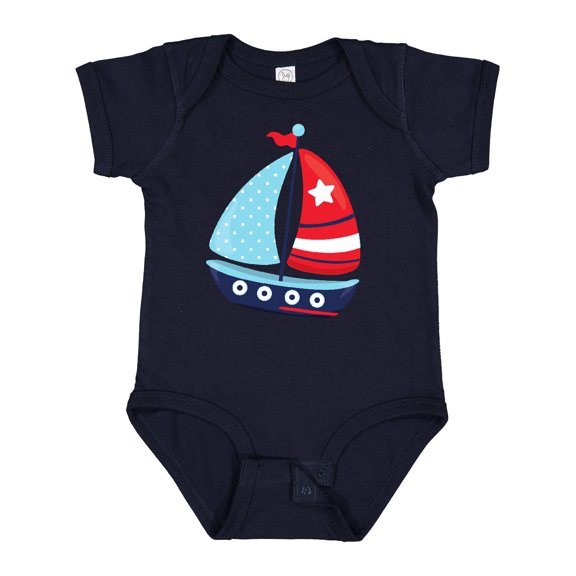 Inktastic Sailing Boat, Sailor, Sailing, Sails, Boat, Ship Boys Baby Bodysuit