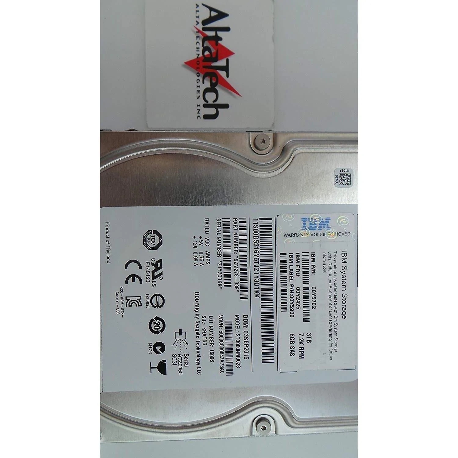 IBM 00Y2425 - IBM 3 TB 3.5 Internal Hard Drive - Near Line SAS (NL-SAS) - 720