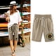 thumbnail image 3 of Mujeres Pantalones Cortos Casual Estampado Elástico de la Cintura Medio Pantalones Cortos, Casual con Bolsillos para el Uso Diario, 3 of 3