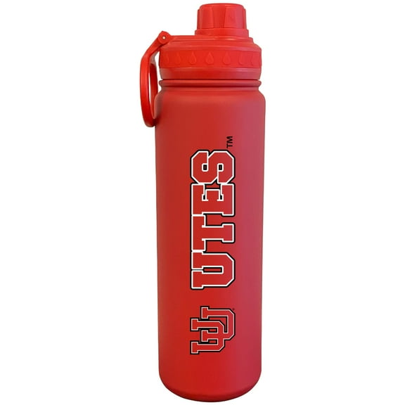 Red Utah Utes 24oz. Logo Stainless Sport Bottle
