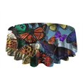 thumbnail image 5 of Multicolor Butterfly Group Pattern Round Tablecloth 60"x60",Wrinkle Wipeable Table Cloth for Kitchen Dining Room Picnic Patio Party, 5 of 6