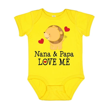 

Inktastic Nana and Papa Love Me Grandparents Gift Baby Boy or Baby Girl Bodysuit