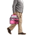 thumbnail image 5 of SupreGear Side Mount Walker Bag, Waterproof Folding Walker Organizer Pouch with Cup Holder, Double-Sided Storage, Floral Pink, 5 of 9