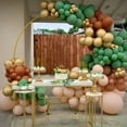 thumbnail image 3 of Pluokvzr Kit Arche de Guirlande de Ballons Vert Marron 165 Pcs Réutilisable Sable Vert Sauge Or Ballons Latex Rétro Accessoire Décoratif, 3 of 10