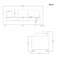 thumbnail image 6 of BSHTI 86.6 inch Modern Style Teddy Fabric Sofa with 2 Pillows,Featuring Extra-Wide Deep Sofa,Suitable for Living Room,Bedroom,Office Black, 6 of 16