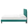 thumbnail image 5 of Platform Bed Frame, Twin Size, Teal Blue, Velvet, Modern Contemporary, Bedroom Master Guest Suite Room, 5 of 10