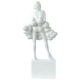 thumbnail image 4 of A&B Home Artificial White Marble Stone Lady Figurine - 9.5" x 6.5" x 20" - White, 4 of 7
