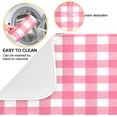 thumbnail image 2 of SKYSONIC Microfiber Dish Drying Mat, Buffalo Check Plaid Absorbent Dish Drying Rack Pads Kitchen Counter Mat 18"X24" Pink White Tartan Pattern Checkered Heat Resistant Sink Mat Dish Draining Mat, 2 of 6