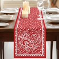 thumbnail image 3 of Table Runners 70 Inches Long Dress Scarves, Valentine's Day Farmhouse Coffee/Dining/Kitchen Table Decor, Holiday Table Runner, Red Love Retro Country Abstract Art 13x70 Inch, 3 of 9