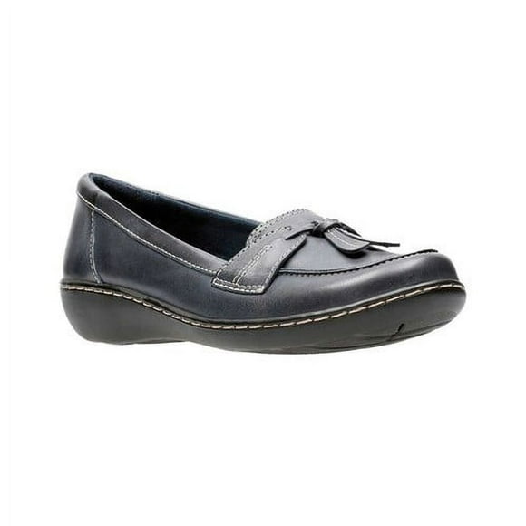 Clarks Women's Ashland Bubble Slip-On Loafer, Navy, 5 M US