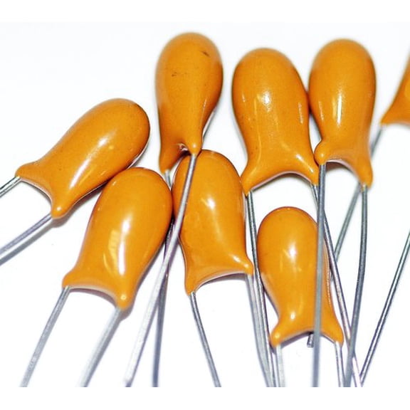 10.0uF 16VDC Radial Tantalum Capacitor - Lot of 3