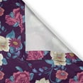 thumbnail image 4 of Ambesonne Floral Valance Pack of 2, Wild Pointed Petal Flowers, 54"X12", Plum and Multicolor, 4 of 5