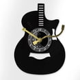 thumbnail image 1 of Reloj de pared con forma de guitarra, diseño retro de disco de vinilo, 30 cm, 1 of 3