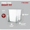 thumbnail image 4 of Rev-A-Shelf 35 Quart Pullout Waste Container Trash Can w/ Soft-Close Slides, 4 of 12