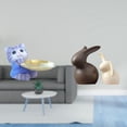 thumbnail image 2 of Bandeja de cerámica con forma de oso y gato, ideal como bandeja de resina, organizador decorativo, ideal para dormitorios, salas de estar, oficinas, r, 2 of 8