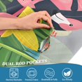 thumbnail image 5 of Yayeee Kitchen Curtains Tier Set of 2 Light Filtering 57"x36" Over Sink Window Panels, Flamingo Pattern, 5 of 7