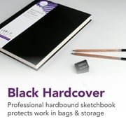 Daler-Rowney Simply... Sketchbook, Soft White Pages, (65lb/100g), Black Hardcover Binding, 110 Sheet, 5.5 x 8.5