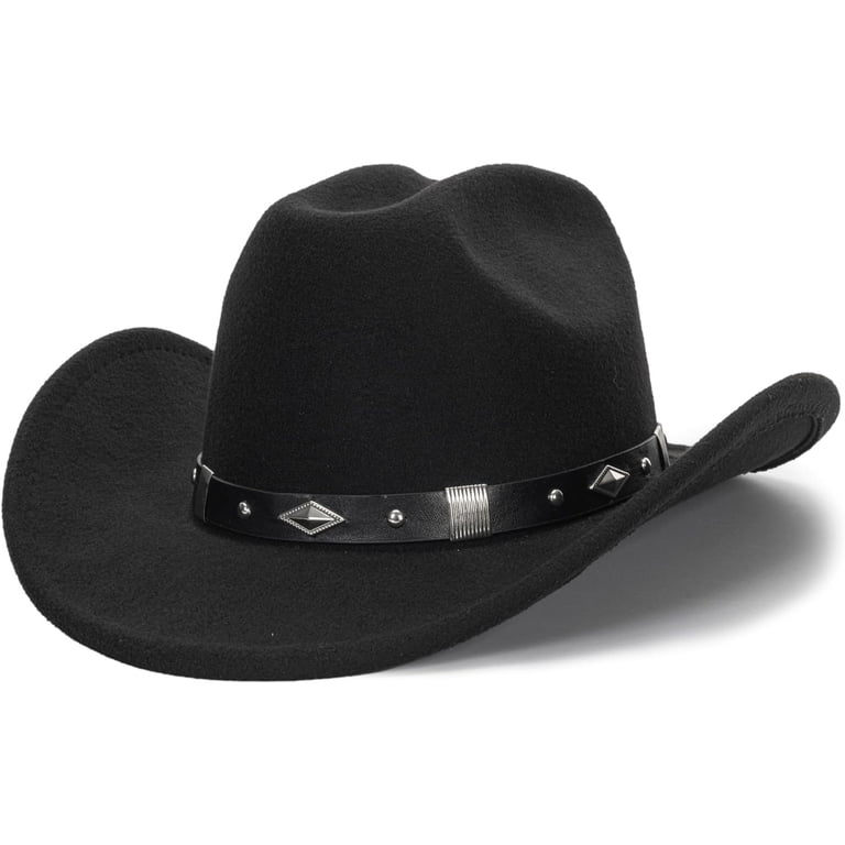 Felt Cowboy Hat for Women Cowgirls Fedora Gus Hat Rodeo 22\