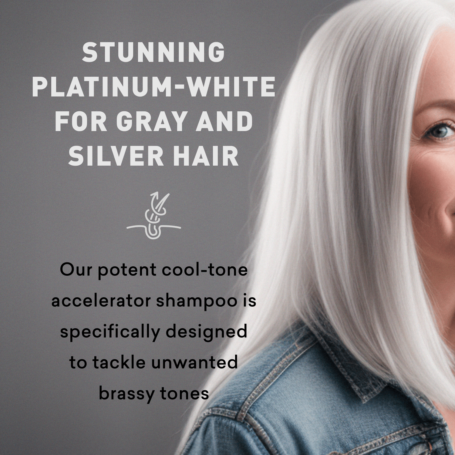 Just Nutritive Purple Hair Shampoo, Gray, White, Silver, Bleached Hair - Neutralizes Brassiness, Sulfate-Free, 8 oz
