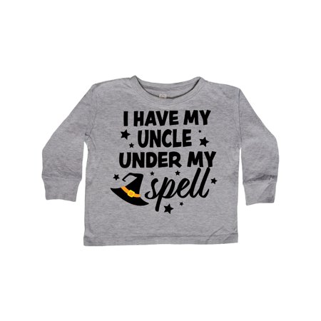 

Inktastic I Have My Uncle Under My Spell with Cute Witch Hat Gift Toddler Boy or Toddler Girl Long Sleeve T-Shirt