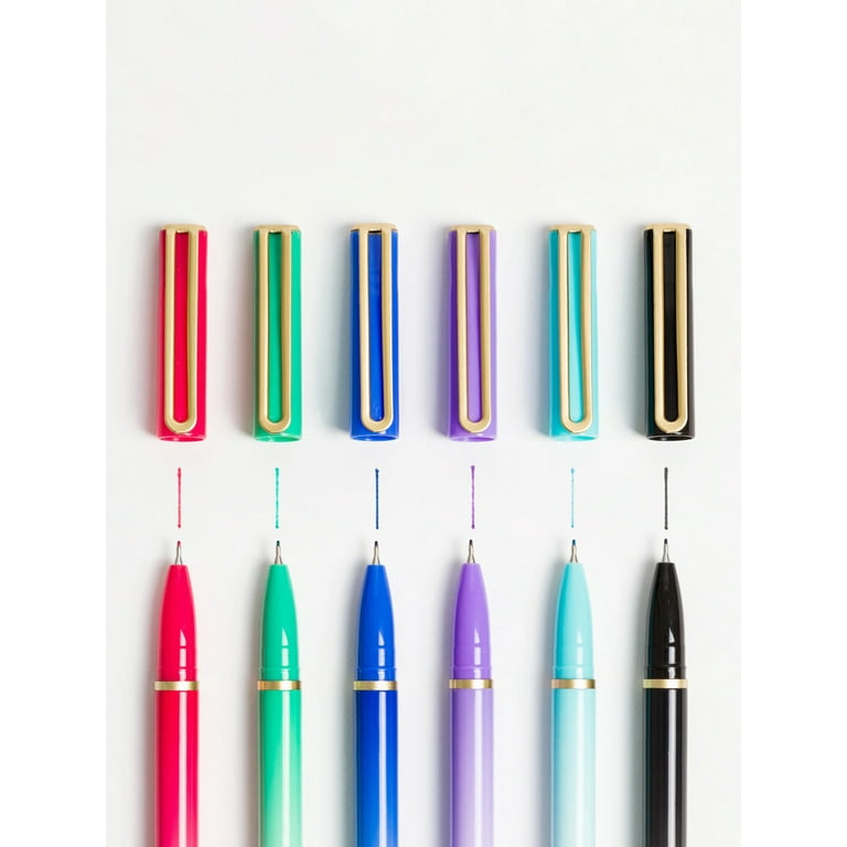 U Brands Catalina Colored Ink Felt Tip Pens, Set of 6 