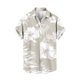 thumbnail image 4 of Blusa y camisa de manga corta con cuello vuelto para hombre, informal, a la moda, con estampado de bolsillo y botones, de poliéster., 4 of 6