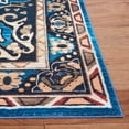 thumbnail image 5 of SAFAVIEH Riviera Ulysses Medallion Polyester Machine Washable Area Rug, Blue/Black, 5'5" x 7'7", 5 of 13
