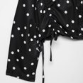 thumbnail image 3 of Edvintorg Womens Jacket Polka Dot Lightweight Long Sleeve Casual Loose Coat Fall Winter Outerwear with Buttons Trendy Womens Clothes Black M, 3 of 8