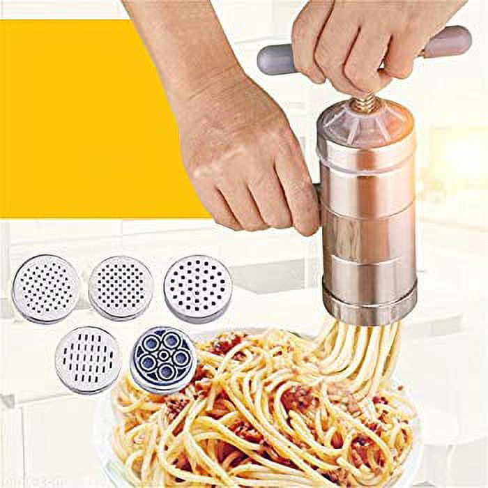 Stainless Steel Kitchen Supplies Manual Noodle Maker Making Spaghetti  Fruits Juicer Press Pasta Machine with 5