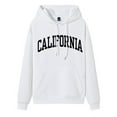 thumbnail image 2 of California Hoodies for Women Fall Winter Long Sleeve Graphic Hooded Sweatshirt with Pockets Pullover Tops, 2 of 4