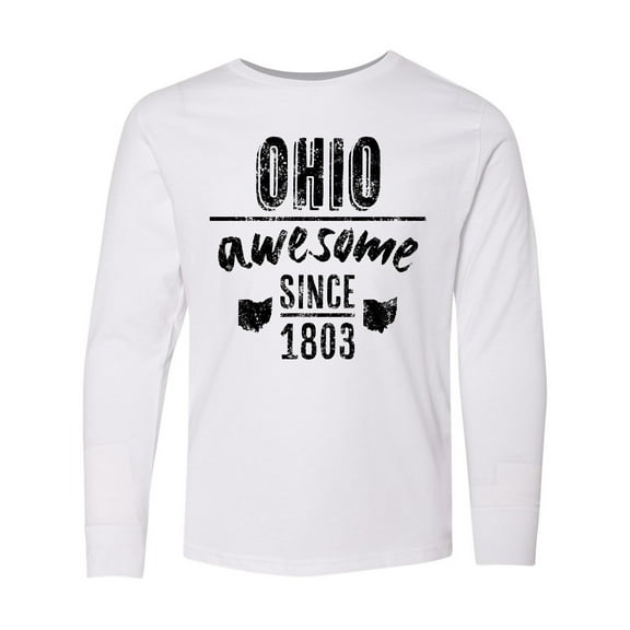 Inktastic Ohio Awesome Since 1803 Long Sleeve Youth T-Shirt