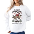 thumbnail image 2 of Buckle Up Snowflake Christmas Unisex Sweatshirt Santa's Coming to Town Sweater for Men & Women White Sweatshirt Adult X-Large, 2 of 4